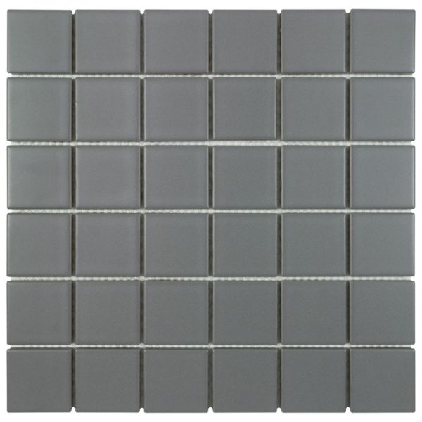 Grey Matte 2×2 Square Porc Mos - Anthology Tile - ANTHPOSG