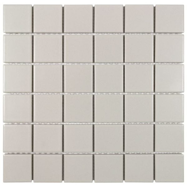 Taupe Matte 2×2 Square Porc Mos - Anthology Tile - ANTHPOST