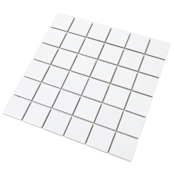 White Matte 2x2 Square Porc Mos - ANTHPOSW - Image 2