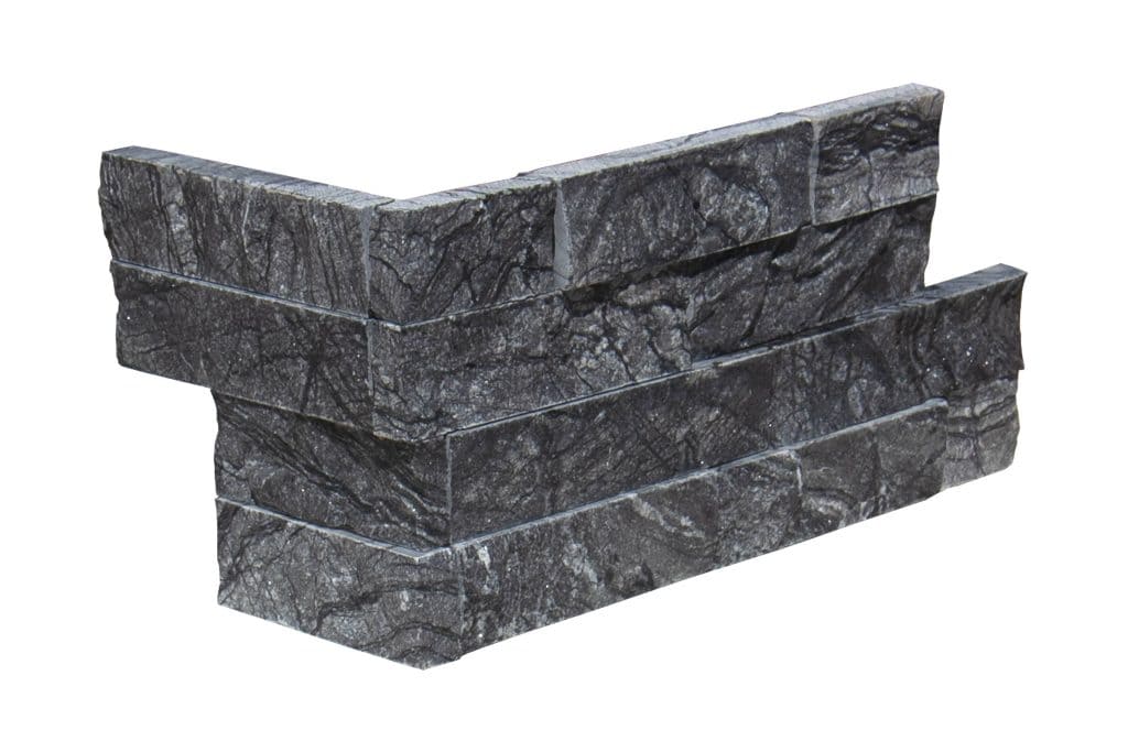 Black Hills Quartz 6X12 Split Face Ledger Panel Corner #LPC50618SF - Icontile - LPC50612SF