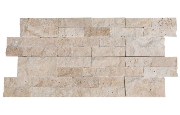 CORDOBA  CREAM  - LIGHT  TRAVERTINE SPLIT FACE FLAT PANEL 6x24 - LP20624SF - Image 2