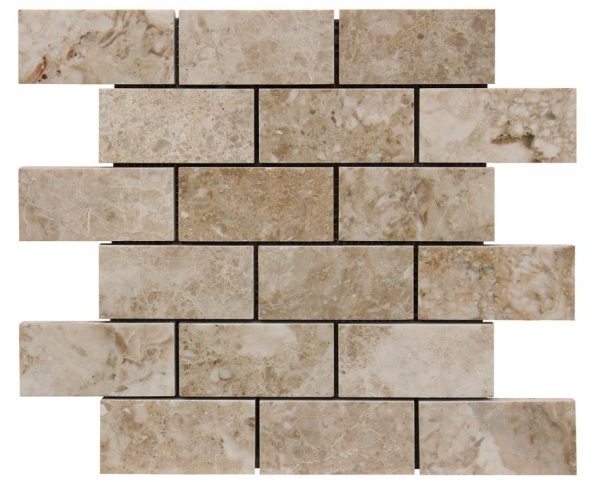 Cappuccino Marble 2×4 Mosaic - Icontile - M0124135