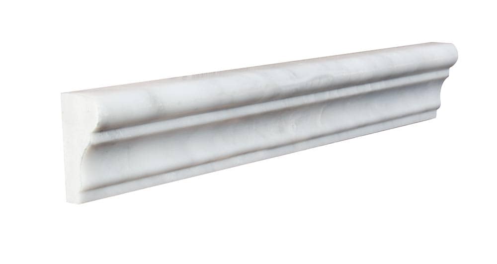 Carrara White Marble Crown Moulding - Icontile - L30CROWN125