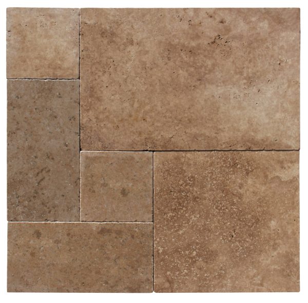 Chocolate Brown (Walnut) French Pattern Tumbled Paver 3cm - Icontile - P223099