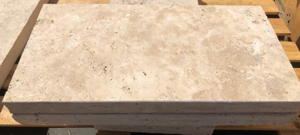 Chocolate Brown (Walnut) Modern Travertine Pool Coping  - PC522122499M - Image 2