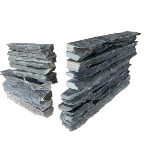 Chromium Black RockFace 6 x 18 Stack Stone Corner #LPC126618RF2 - Icontile - LPC126618RF2