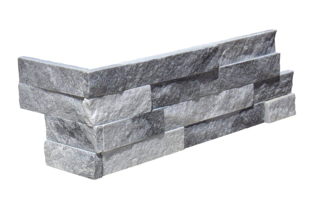 Cloudy Grey 6X18 Splitface Ledger Panel Corner #LPC63618SF - Icontile - LPC63618SF