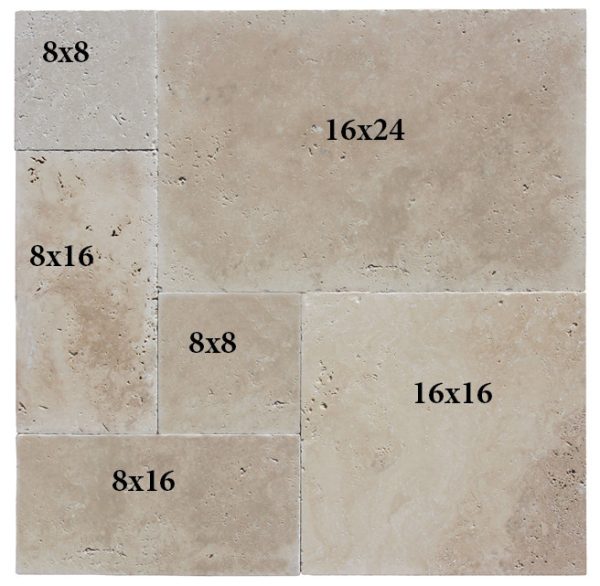 Cordoba Cream French Pattern Tumbled Pavers 3cm  - P213099 - Image 3