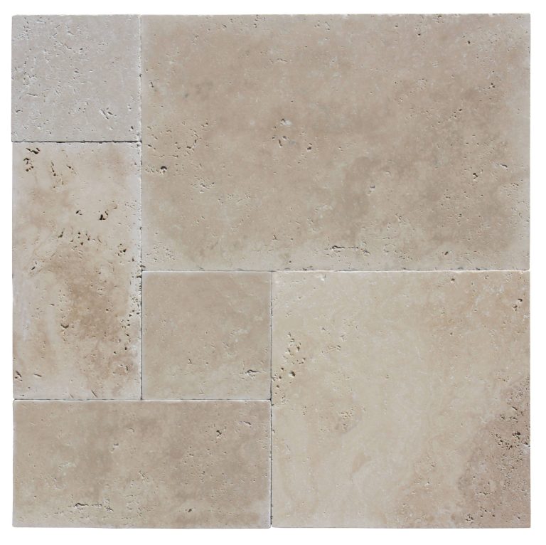 Cordoba Cream French Pattern Tumbled Pavers 3cm - Icontile - P213099