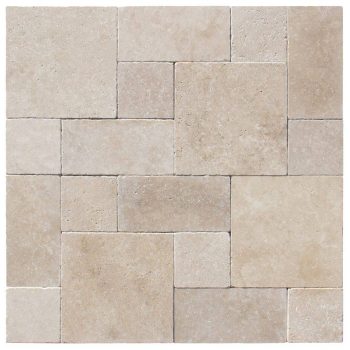 Cordoba Cream Roman Pattern Tumbled Pavers 3cm - Icontile - P213199