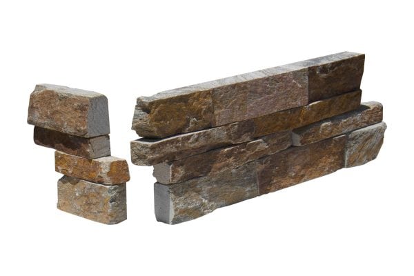 Grand Canyon Peak Quartz 6X18 Splitface Ledger Panel Corner #LPC69618SF - Icontile - LPC69618SF