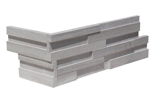 Haisa Limestone 6X18 3D Honed Ledger Panel Corner #LPC066183D - Icontile - LPC066183D