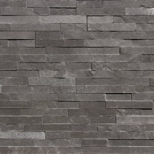 Indian Black Limestone 6X24 Splitface Ledger Panel #LP35624SF - Icontile - LP35624SF