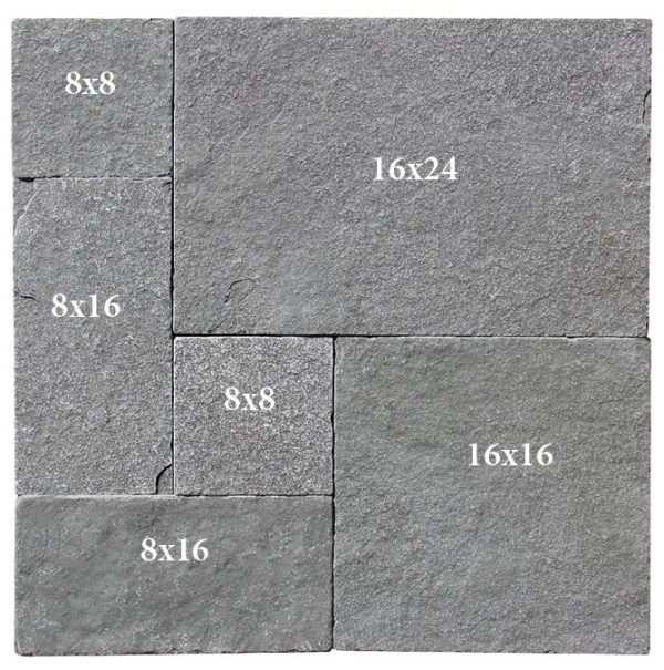 Indian Bluestone French Pattern Tumbled Paver 3cm  - P323099150 - Image 2