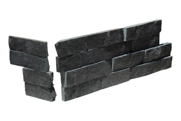 Kings Black Quartz 6X18 Splitface Ledger Panel Corner - LPC55618SF - Image 2