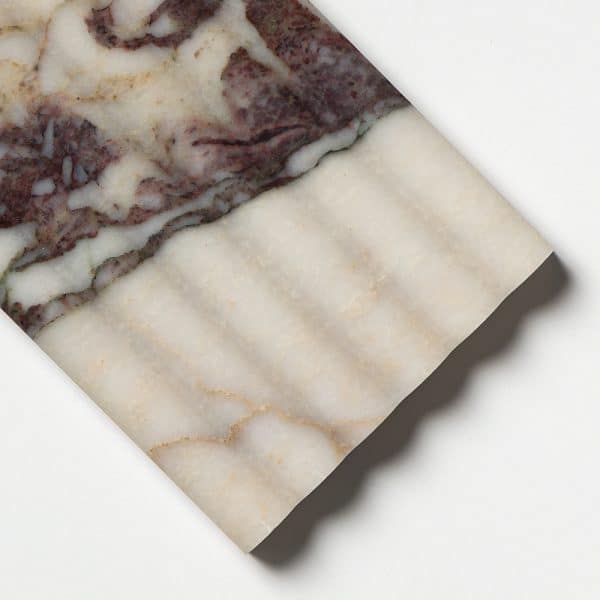 Calacatta Viola Honed Flute Trim Marble Tile 6x12 - ML00955 - Image 4