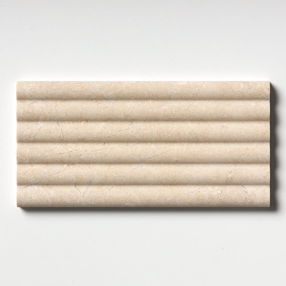 Marble Systems - Diana Royal Honed Flute Trim Marble Tile 6x12 - ML00957