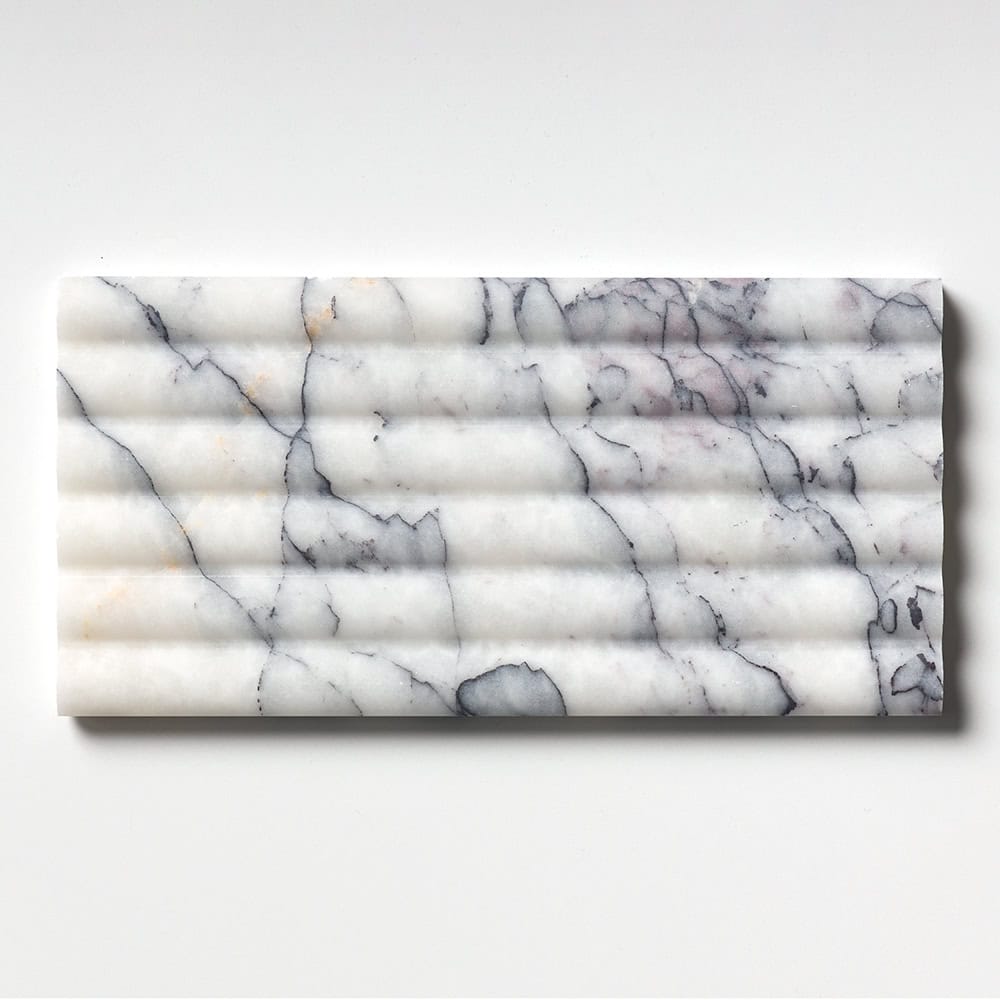 Marble Systems - Lilac Honed Flute Trim Marble Tile 6x12 - ML00975