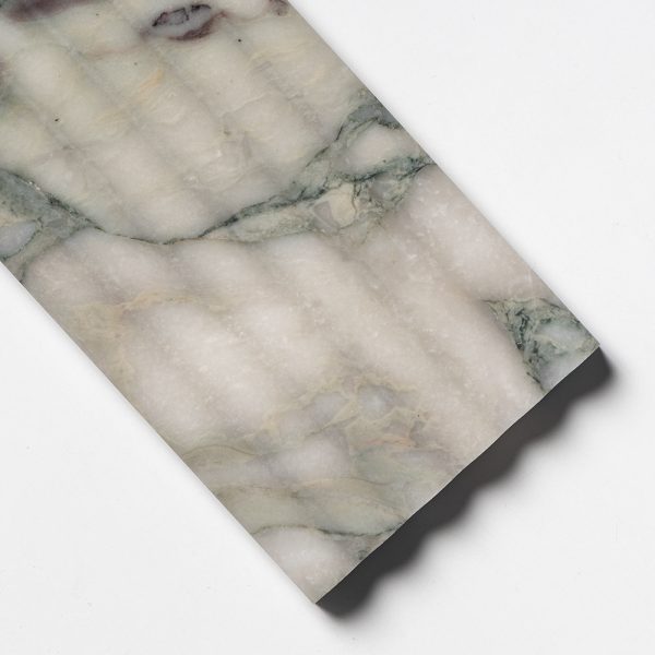 Calacatta Green Honed Flute Trim Marble Tile 6x24 - ML00980 - Image 4