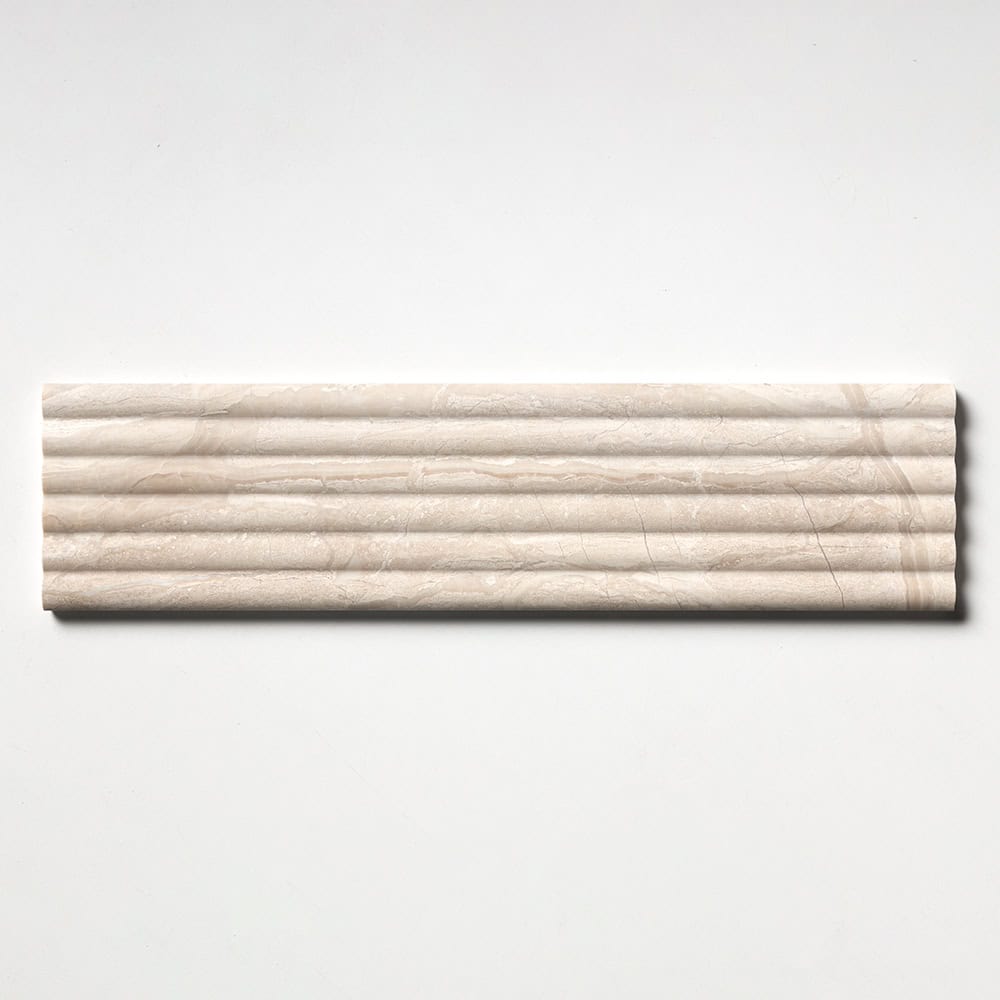 Marble Systems - Diana Royal Honed Flute Trim Marble Tile 6x24 - ML00981