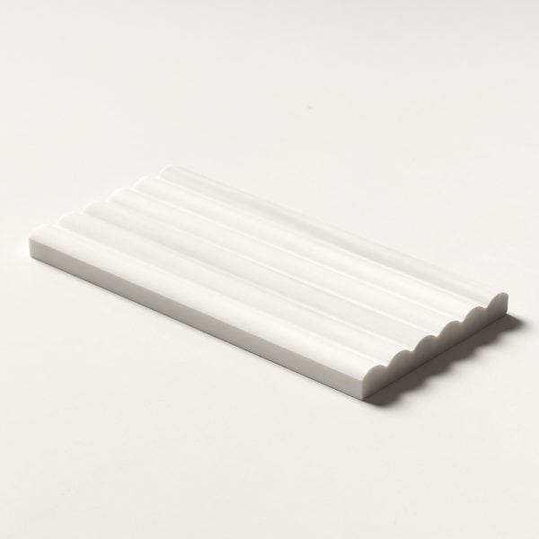 Bianco Dolomiti Classic Honed Flute Trim Marble Tile 6x12 - ML00983 - Image 3