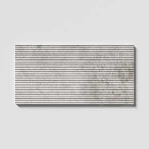 Marble Systems - Silver Shadow Honed Thin Fluted Marble Tile 18x36 - ML01036