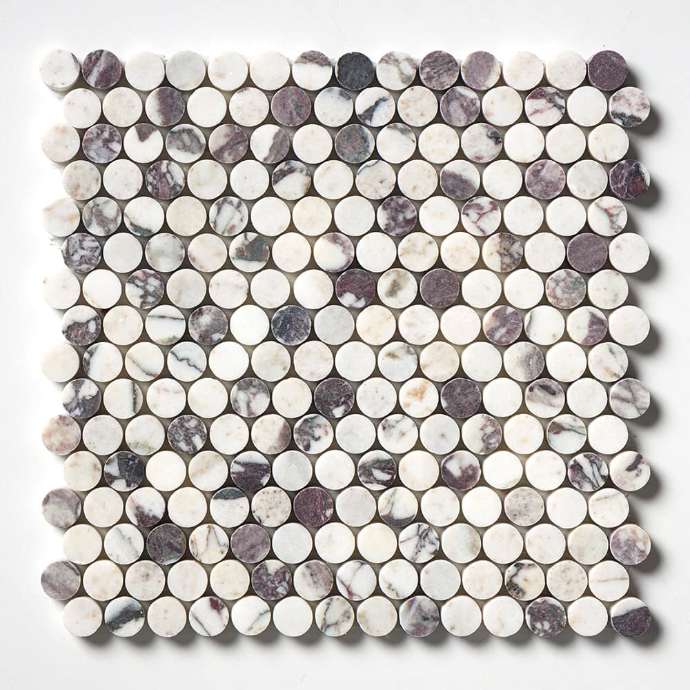 Marble Systems - Calacatta Viola Honed Penny Round Marble Mosaic 11 1/4x11 3/4 - MS02169