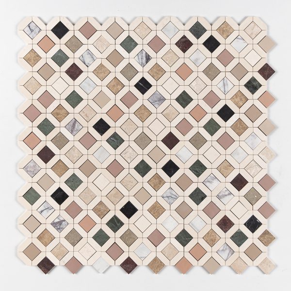 Blend Honed Louna Marble Mosaic 12 5/8x12 5/8 - MS02195 - Image 2