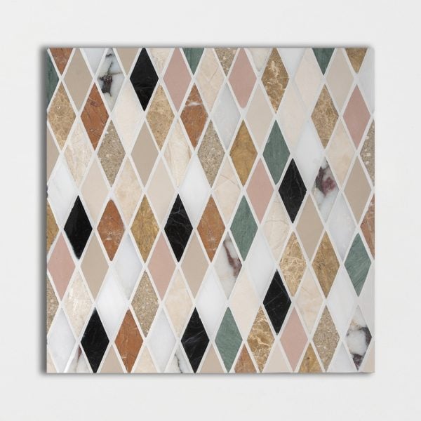 Marble Systems - Blend Honed Hazem Marble Mosaic 12x12 - MS02196