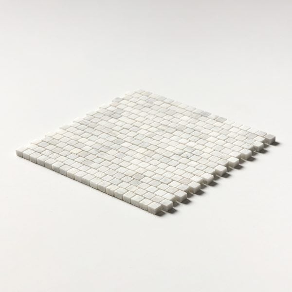 Carrara Blend Honed Staggered Joint Marble Mosaic 12x12 - MS02245 - Image 3