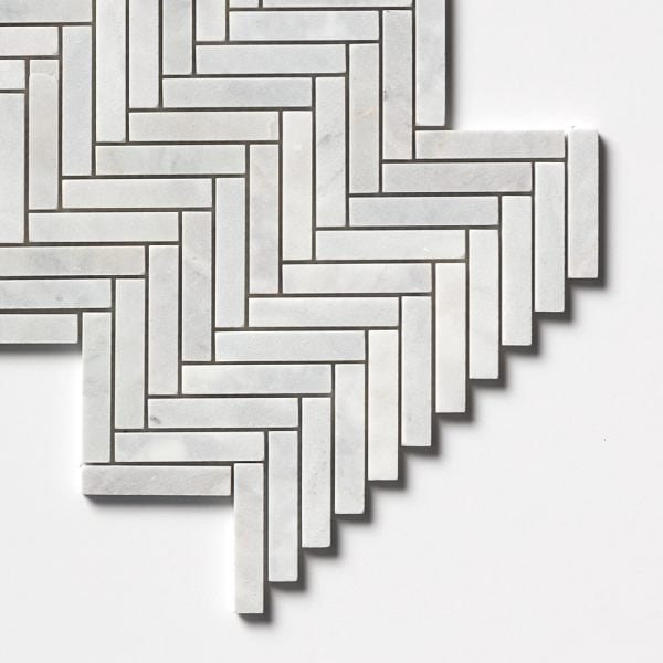 Avenza Honed Herringbone Marble Mosaic 11 5/8x12 3/8 - MS02304 - Image 4