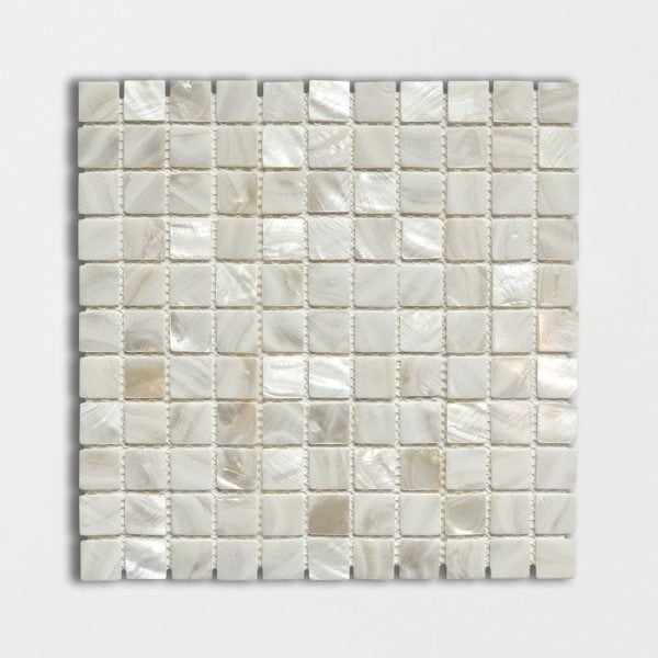 Marble Systems - Mother Of Pearl Polished 1x1 Iridescent Shell Mosaic 12x12 - MS90309