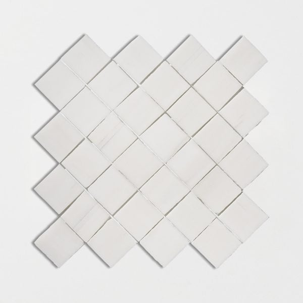 Marble Systems - Snow White Honed 2x2 Marble Mosaic 11 13/16x11 13/16 - MS90787