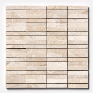 Marble Systems - Diana Royal Honed 5/8x3 Marble Mosaic 12x12 - MS90811