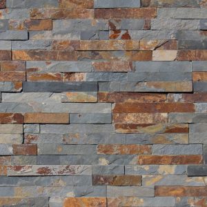 Multicolor Slate 6X24 Splitface Ledger Panel #LP61624SF - Icontile - LP61624SF