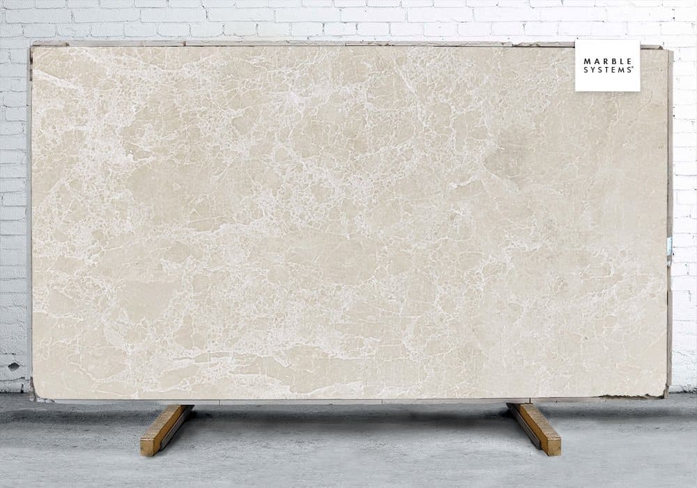 Marble Systems - Desert Cream Polished Marble Slab Random 3/4 - SL10783