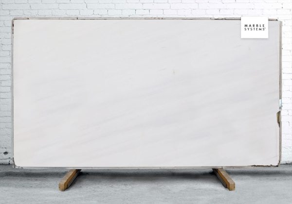 Marble Systems - Snow White Polished Marble Slab Random 3/4 - SL10975