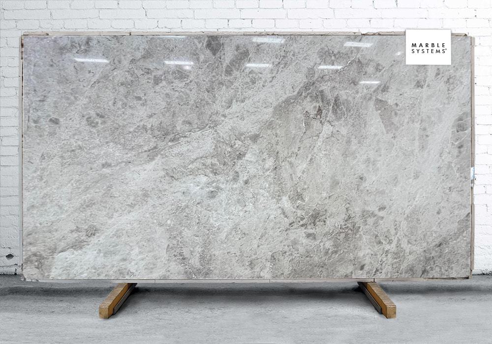 Marble Systems - Silver Clouds Polished Marble Slab Random 1 1/4 - SL11537