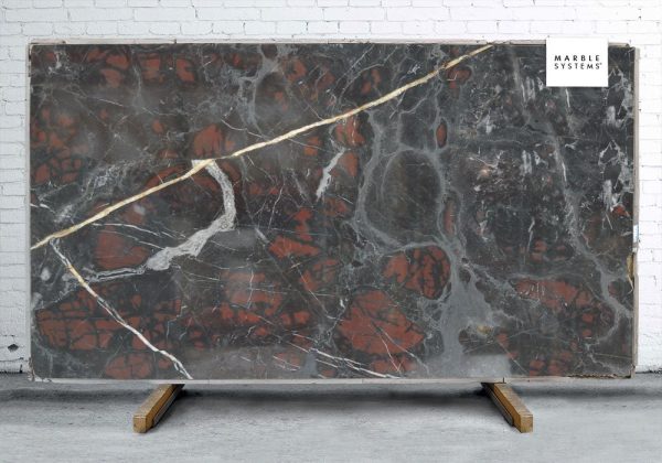 Marble Systems - Nero Africano Polished Marble Slab Random 3/4 - SL90203