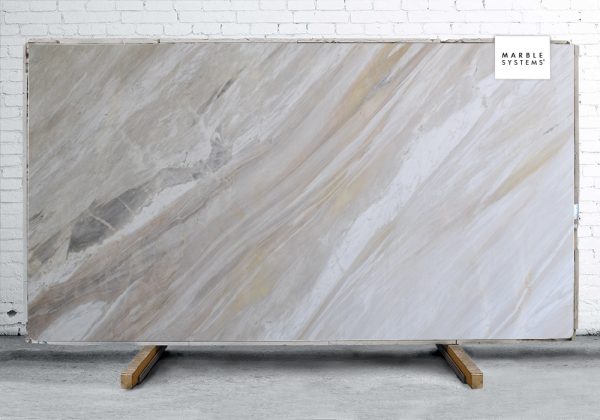 Marble Systems - Lord White Polished Marble Slab Random 1 1/4 - SL90208