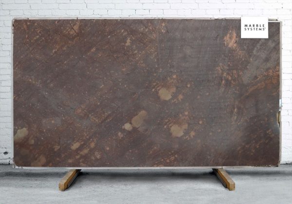 Marble Systems - Brown Chocolate Antiqued Granite Slab Random 1 1/4 - SL90212