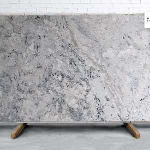 Marble Systems - Glacier White Polished Granite Slab Random 1 1/4 - SL90383