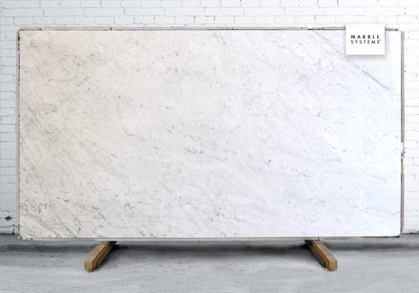 Marble Systems - White Carrara C Extra Polished Marble Slab Random 1 1/4 - SL90457