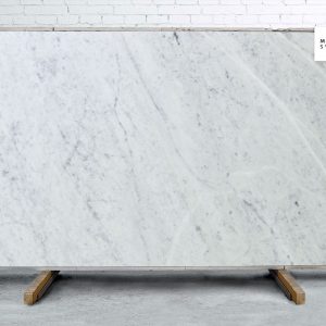 Marble Systems - White Carrara C Ext Honed Filled Marble Slab Random 1 1/4 - SL90466