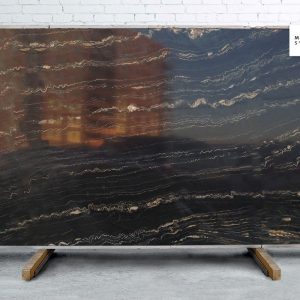 Marble Systems - Black Thunder Polished Granite Slab Random 1 1/4 - SL90471