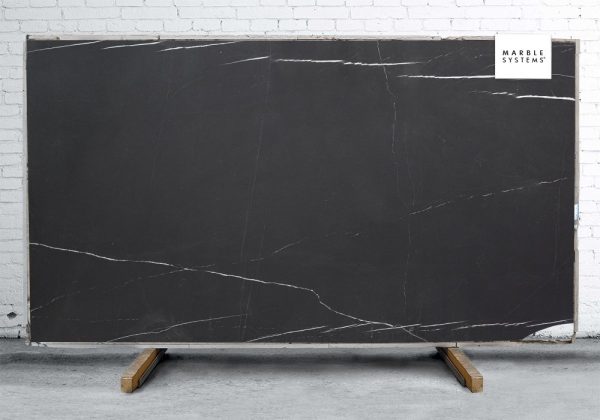 Marble Systems - Lisola Black Honed Filled Marble Slab Random 1 1/4 - SL90509