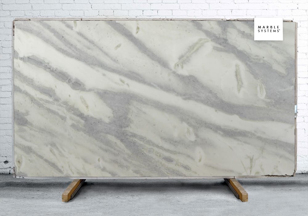 Marble Systems - Damasco White Polished Quartzite Slab Random 1 1/4 - SL90547