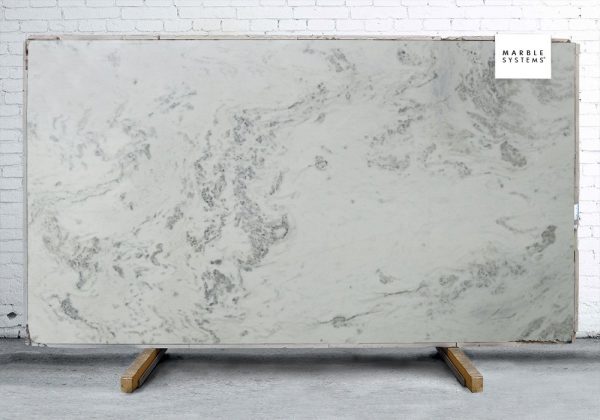 Marble Systems - Stormy White Polished Marble Slab Random 1 1/4 - SL90588