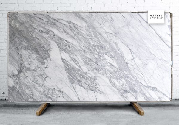 Marble Systems - Bianco Gioia Polished Marble Slab Random 1 1/4 - SL90612