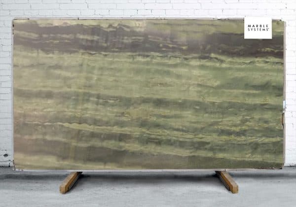 Marble Systems - Verde Bamboo Vein Cut Polished Quartzite Slab Random 1 1/4 - SL90701